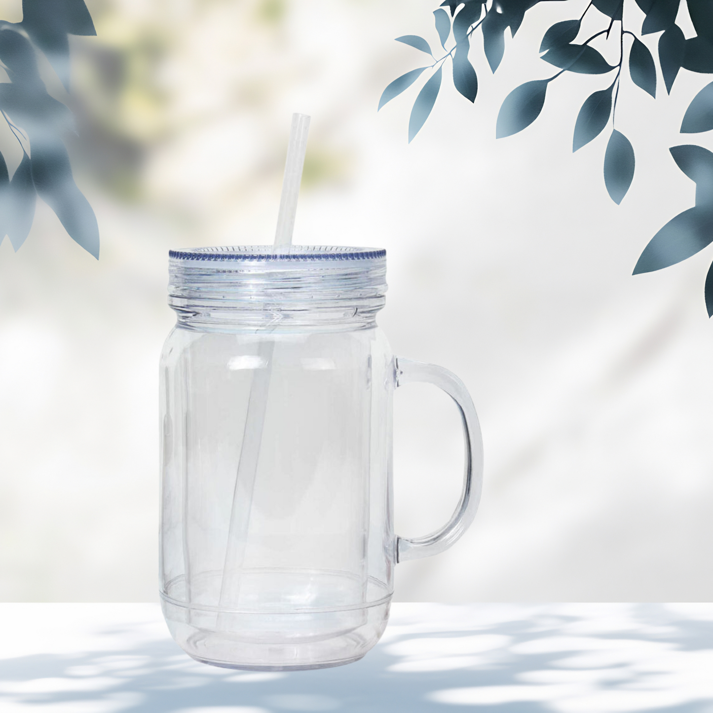 20oz Mason Jar Snowglobe Tumbler