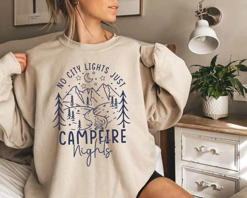 No city lights just campfire nights