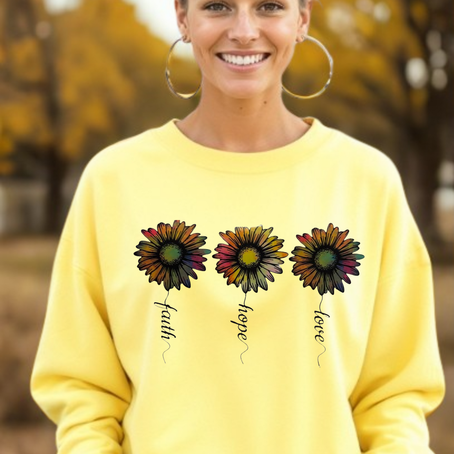 Faith Hope Love Sunflowers