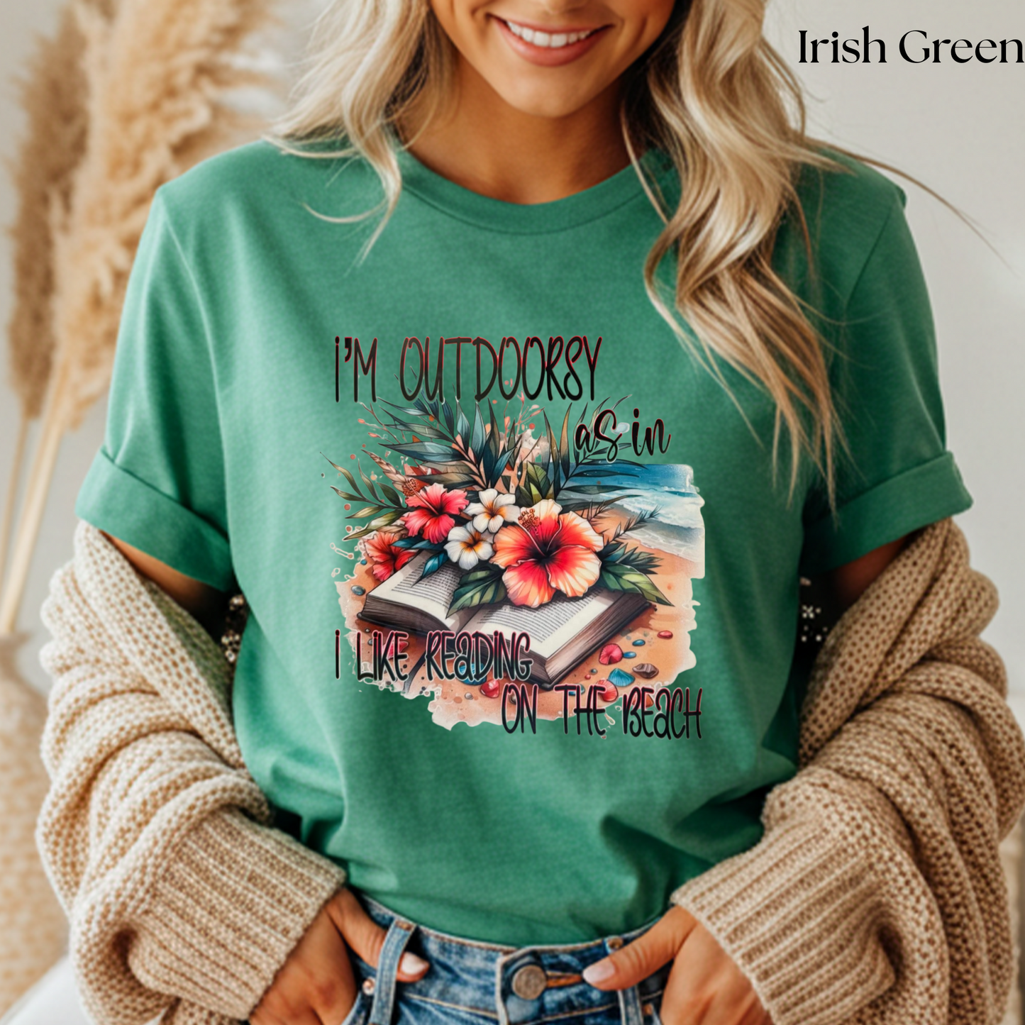 I like to read on the beach