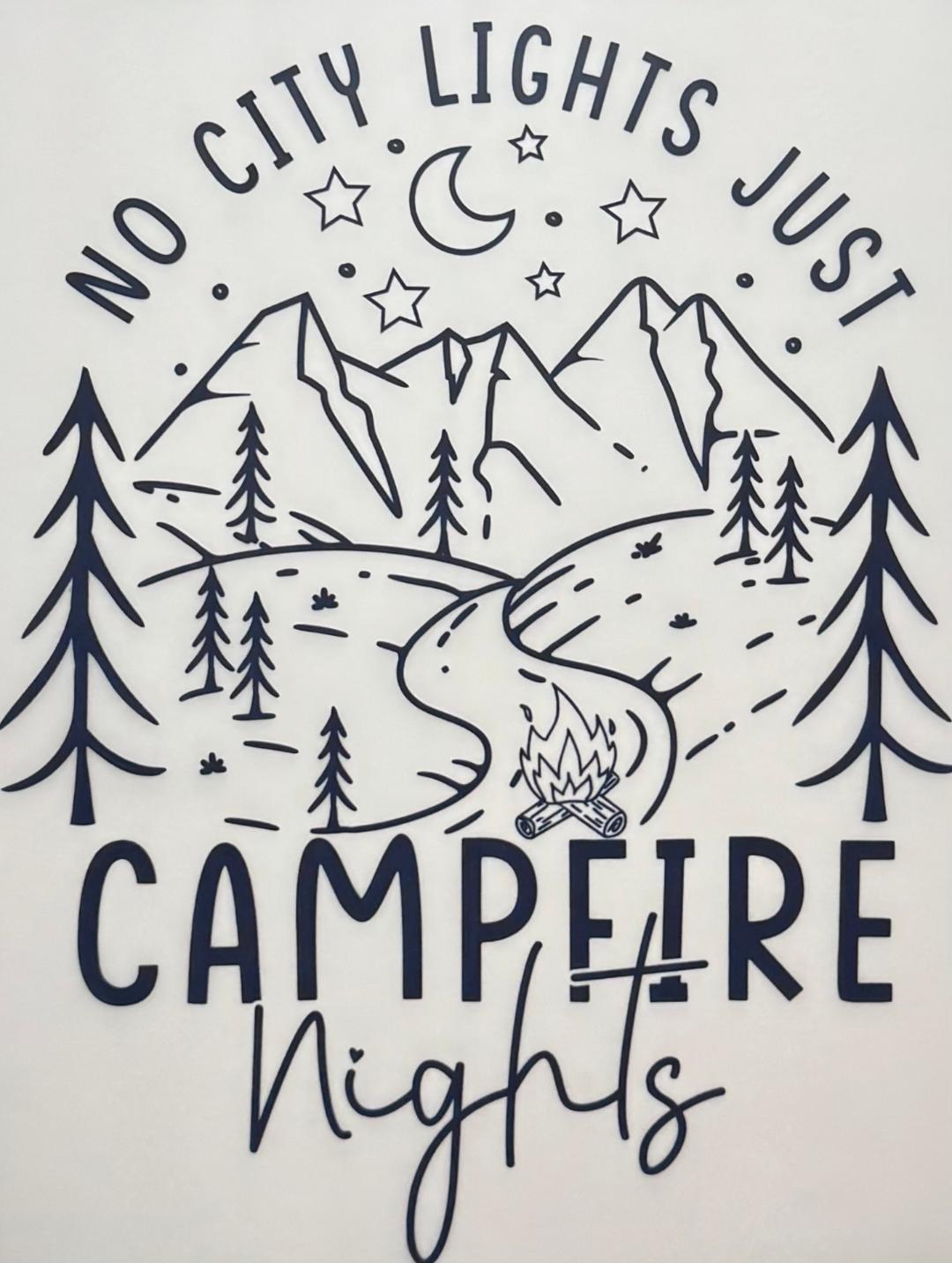 No city lights just campfire nights