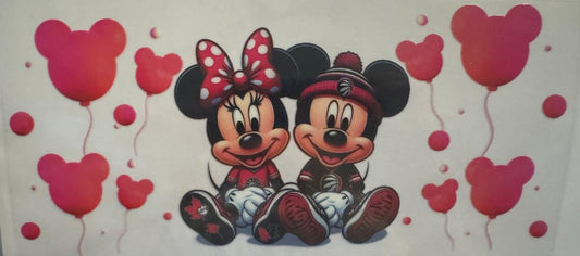 Mickey and Minnie heart balloons