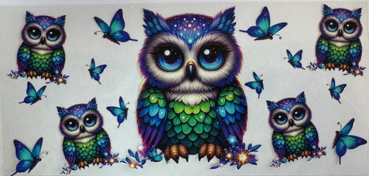 Owls Blue and Green