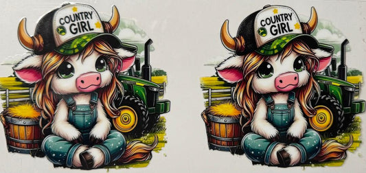 Country girl Highland cow