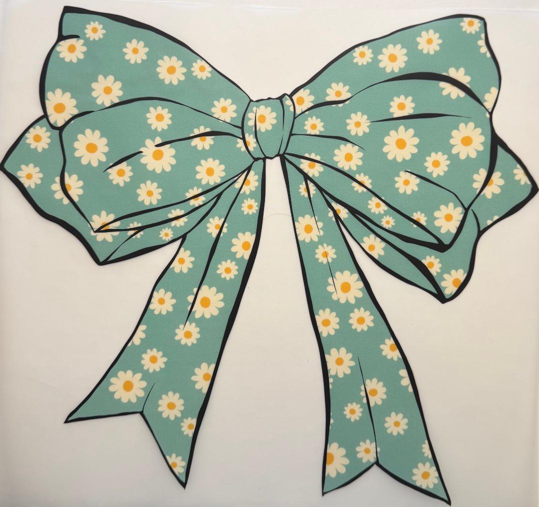 Blue Bow w/ little daisies