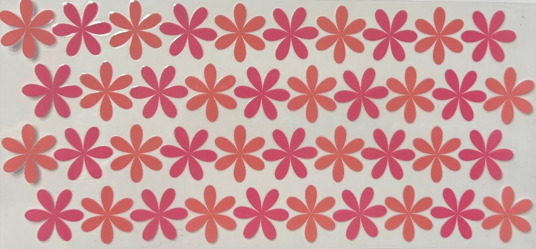 Pink and peach flowers