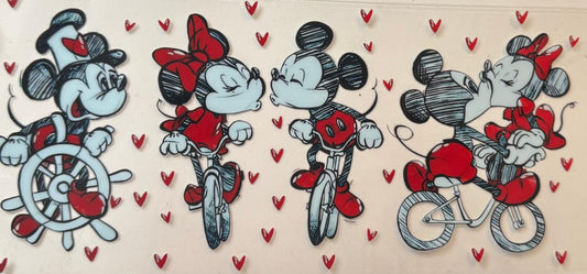 Mickey and Minnie on a bike ride