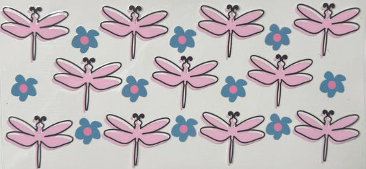 Dragonflies and flowers