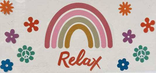 Relax rainbow and flowers