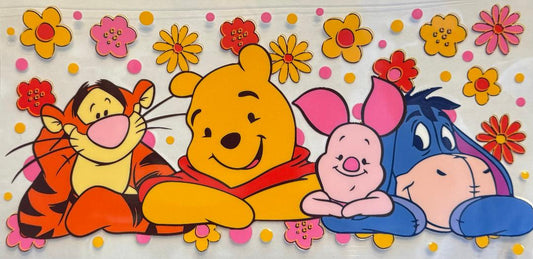 Winnie the Pooh Characters w/ Flowers