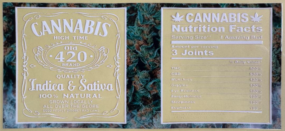 Cannabis Nutrition Facts Green