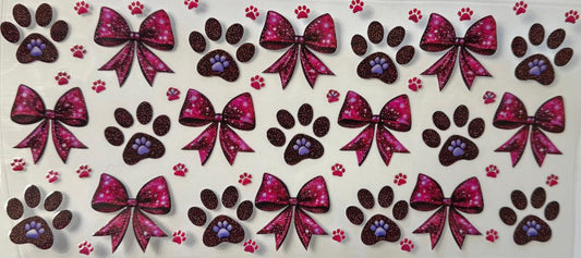 Pink bows and paw prints