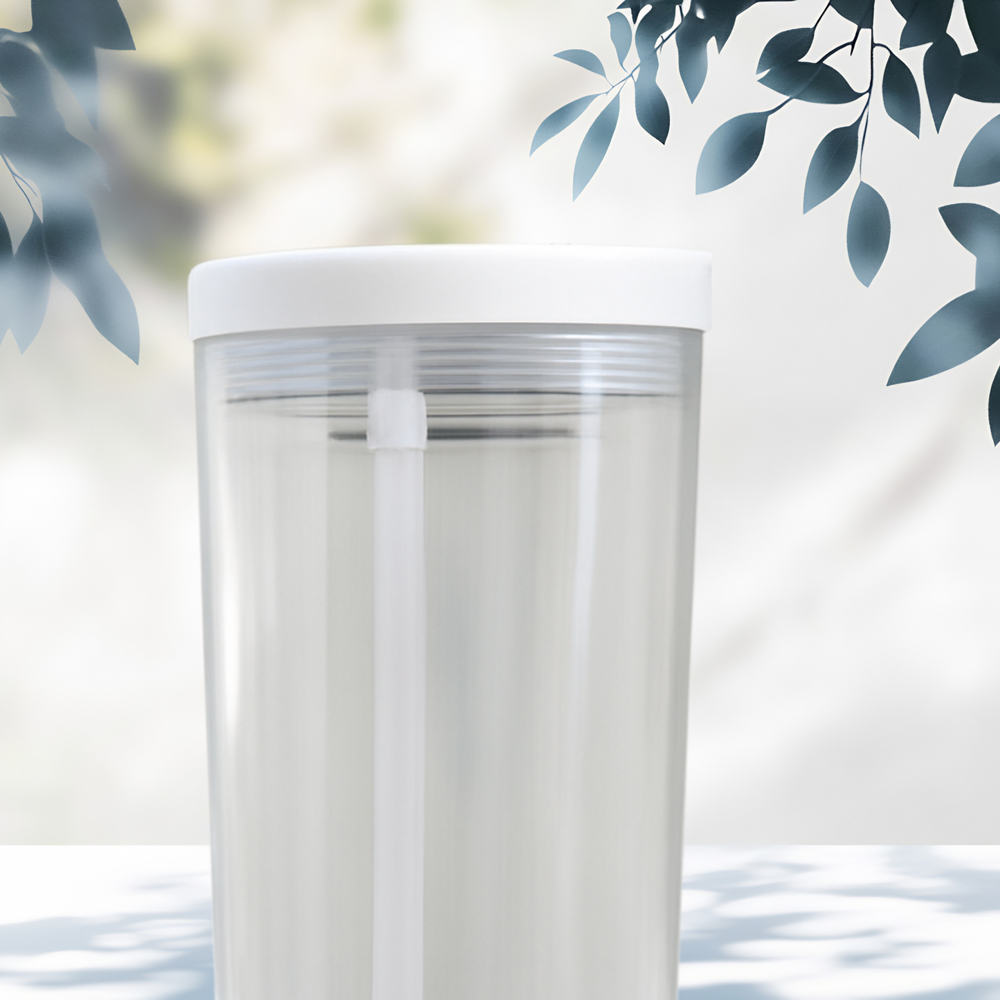 20oz Flip Top Snow Globe Acrylic Tumbler