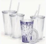 16oz Acrylic Snowglobe Tumbler Tapered