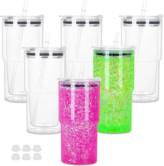 18oz Acrylic Snow Globe Tumbler