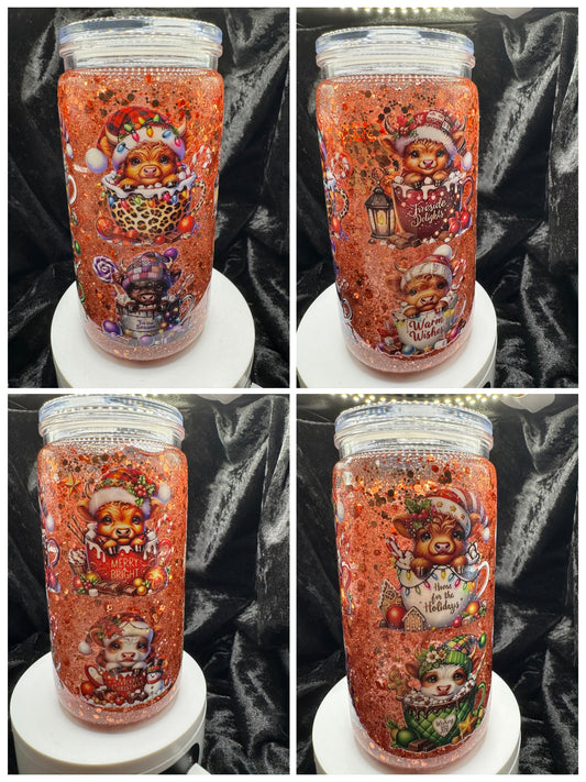 16oz Highland Cow Acrylic Tumbler