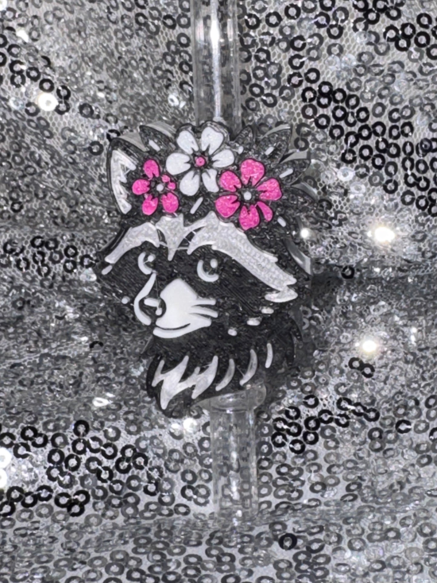 Racoon w/ Flowers