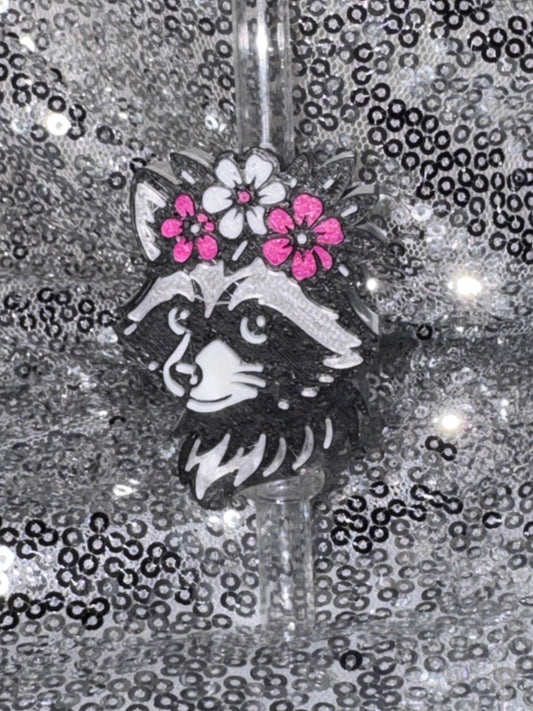 Racoon w/ Flowers