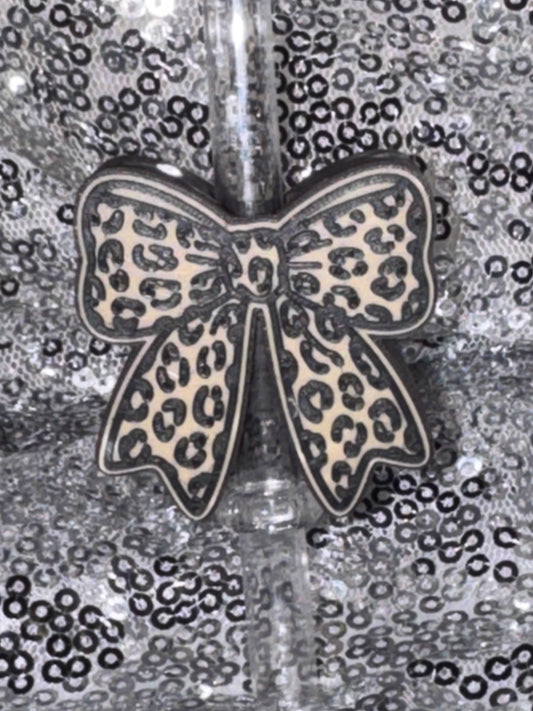Leopard Print Bow