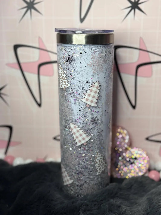 20oz Stainless steel/Acrylic Snowglobe Tumbler