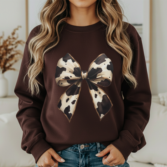 Cow Print Bow