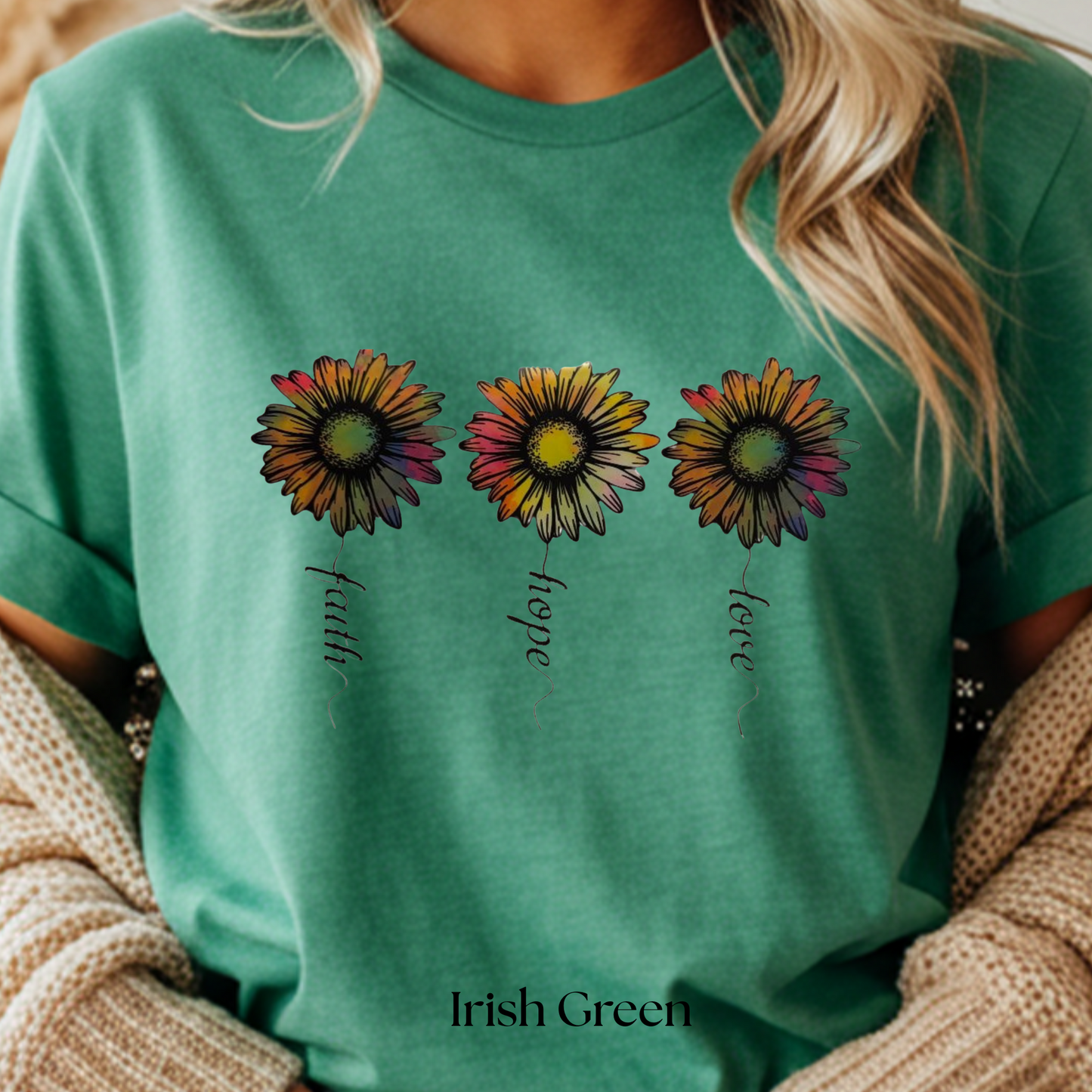 Faith Hope Love Sunflowers