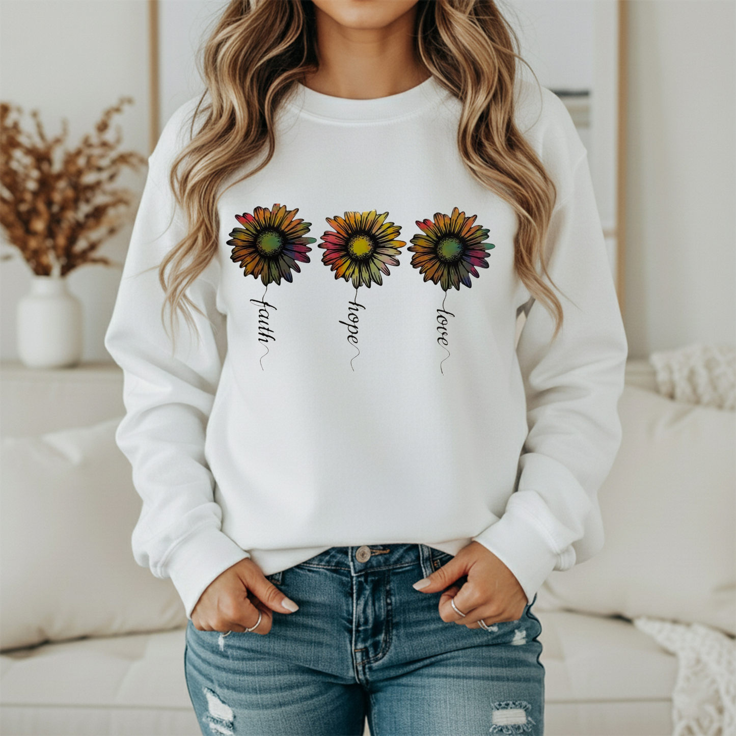 Faith Hope Love Sunflowers