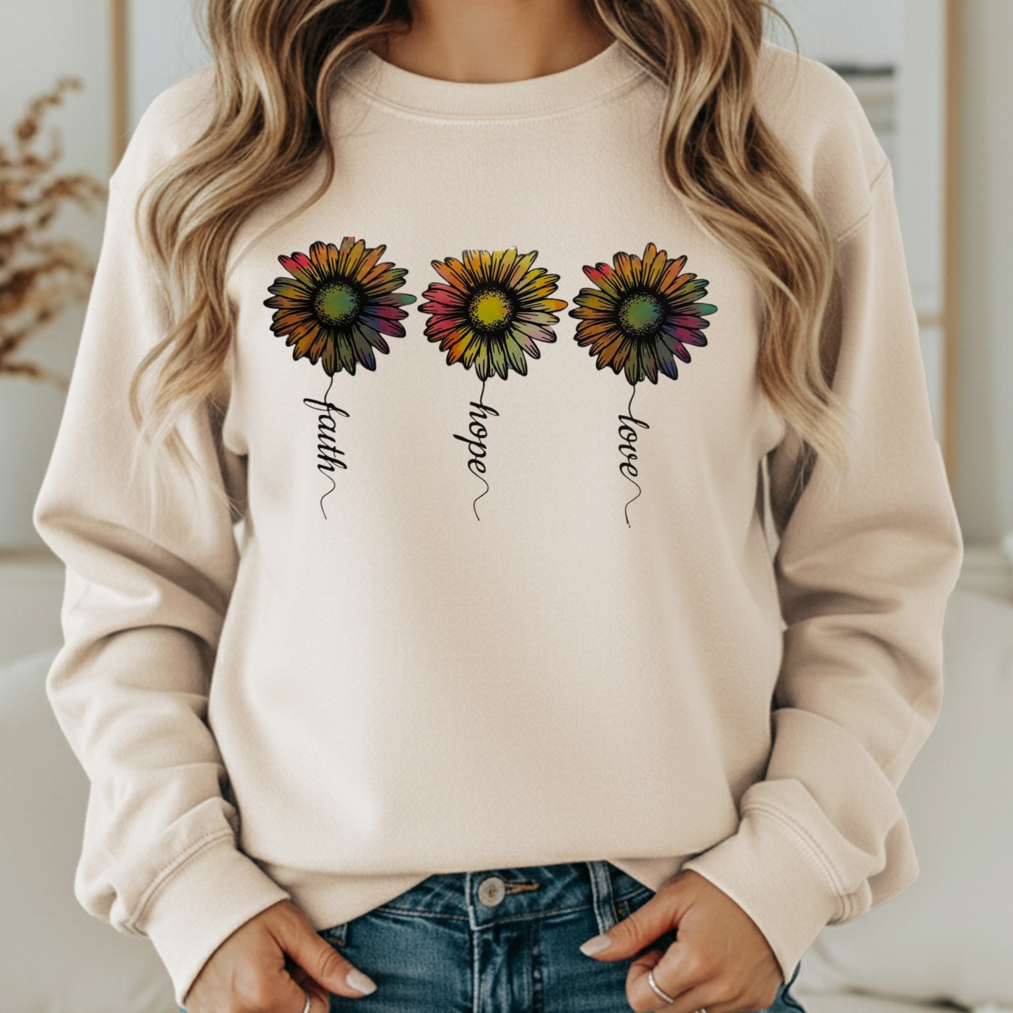Faith Hope Love Sunflowers
