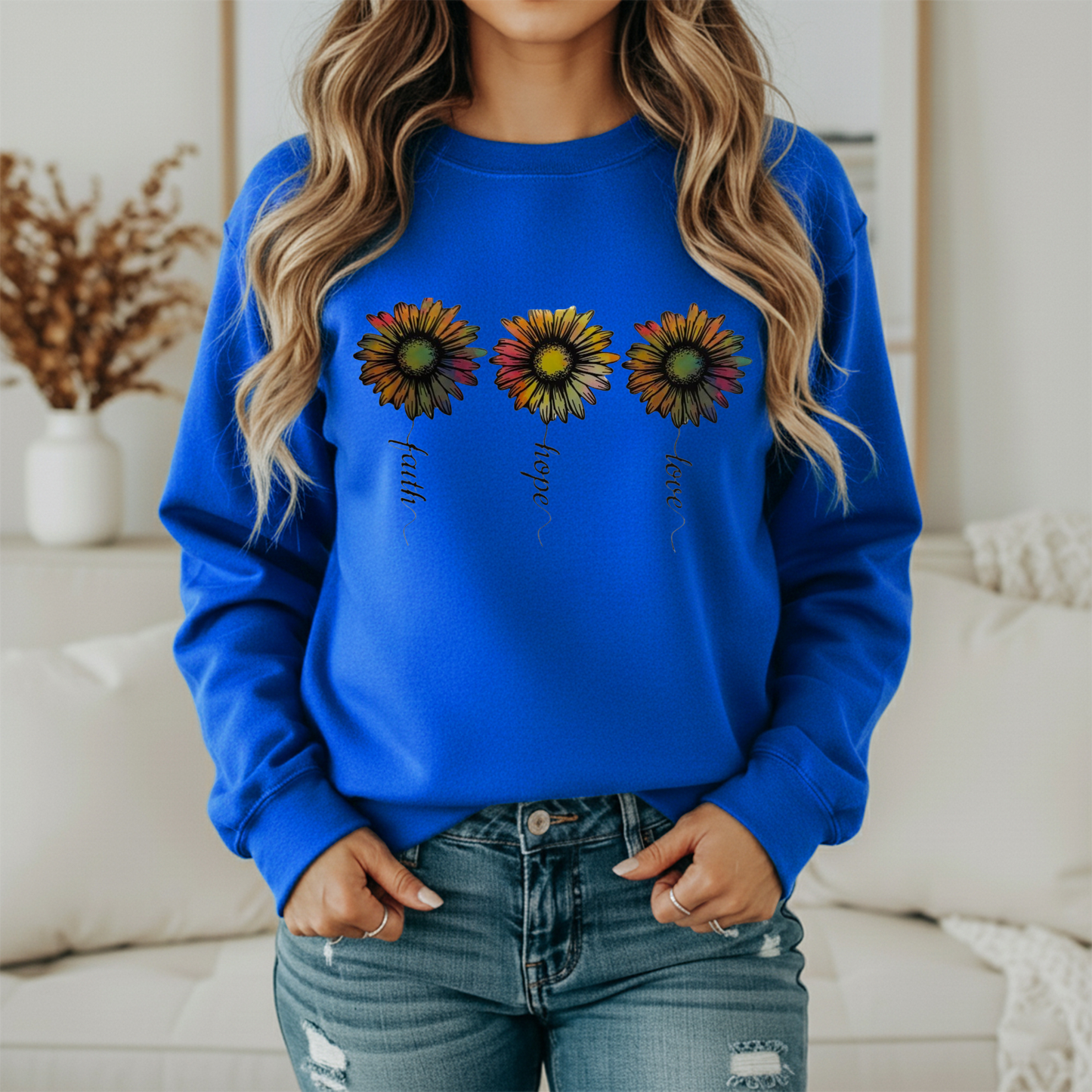 Faith Hope Love Sunflowers