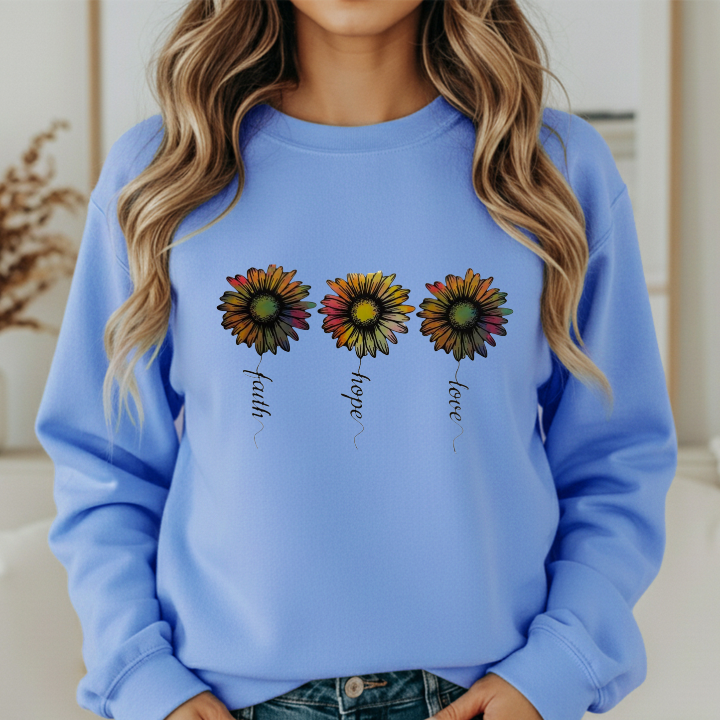 Faith Hope Love Sunflowers