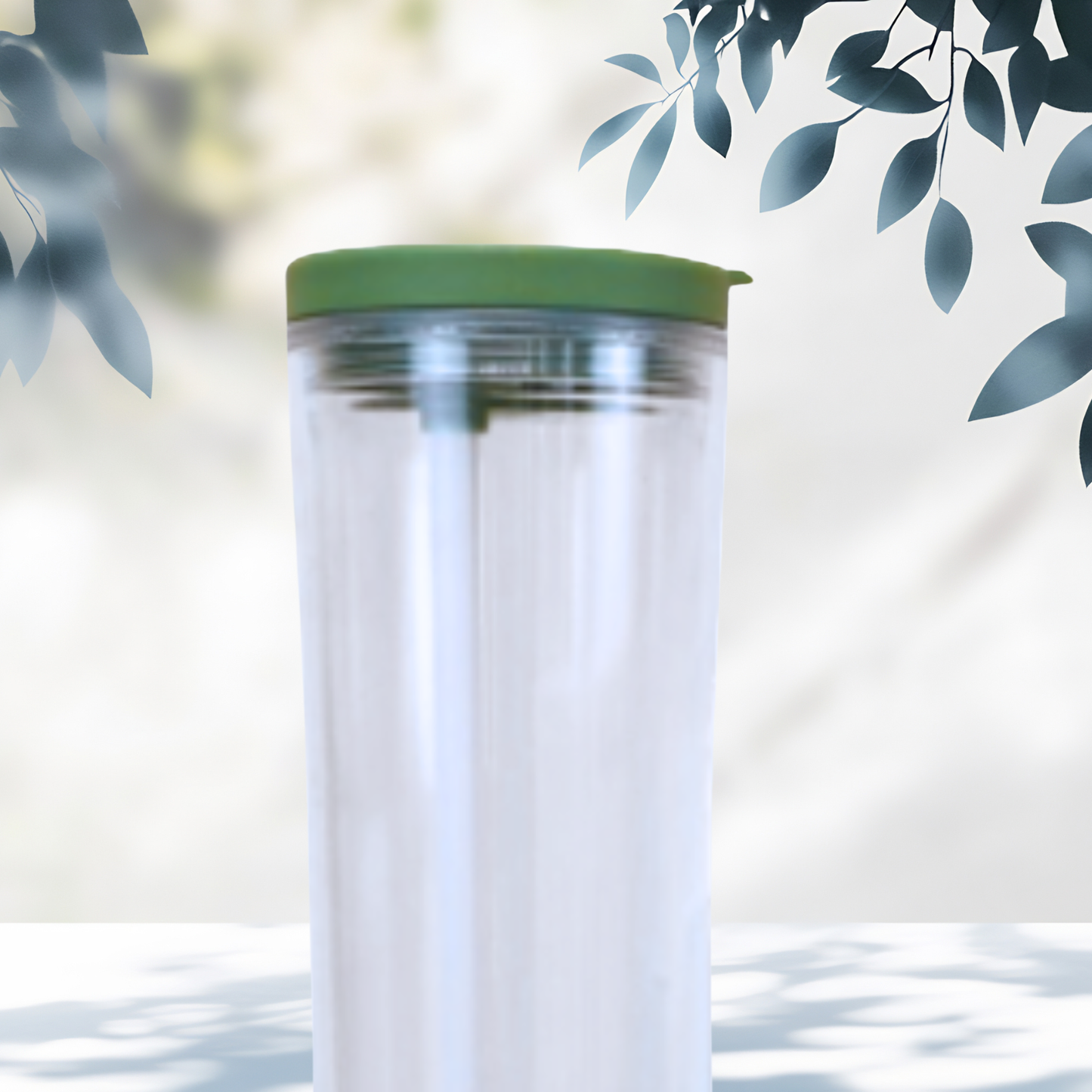 20oz Flip Top Snow Globe Acrylic Tumbler