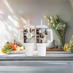 30oz Grippy Sublimation Tumbler Photo Cup