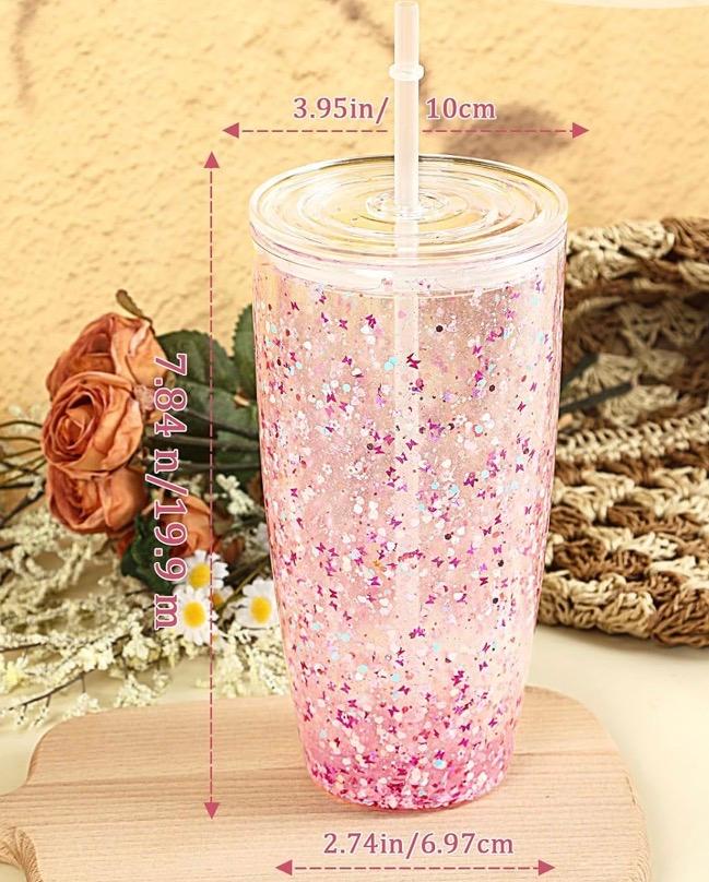 24oz Acrylic Snow Globe Tumber