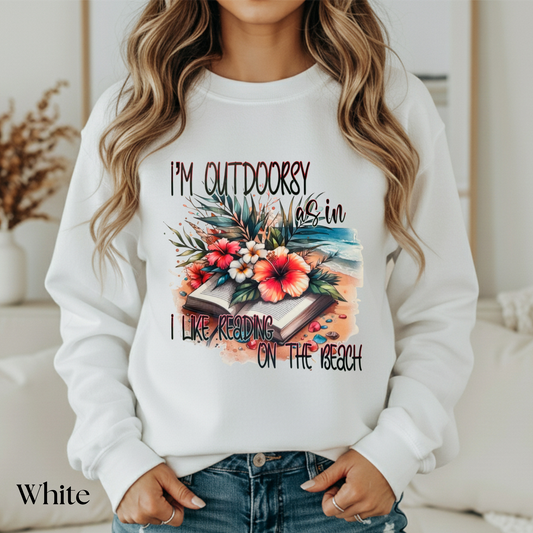 I like to read on the beach