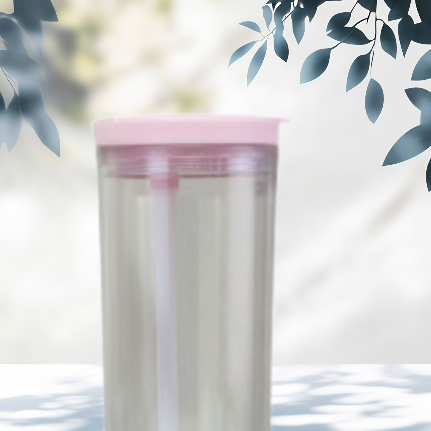 20oz Flip Top Snow Globe Acrylic Tumbler