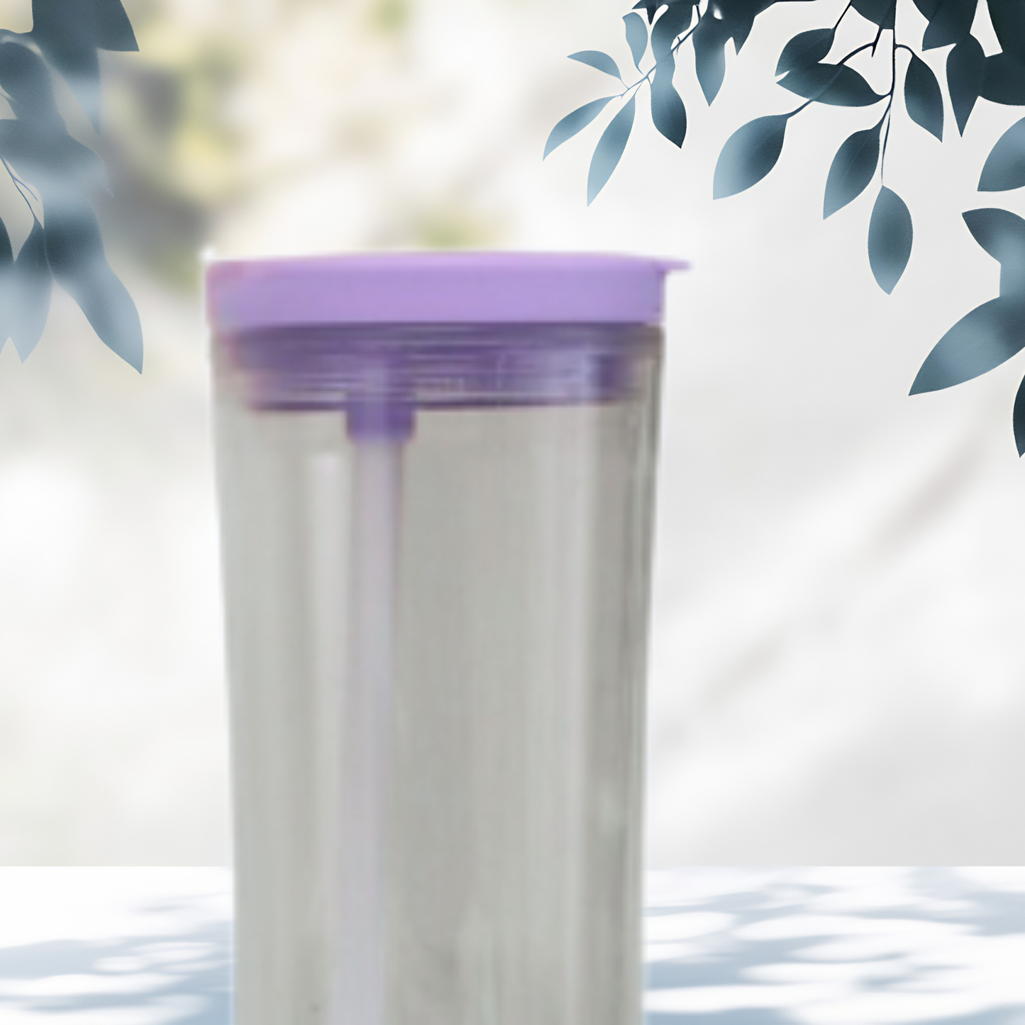 20oz Flip Top Snow Globe Acrylic Tumbler