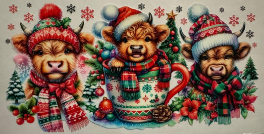 Highland Cow Christmas cup