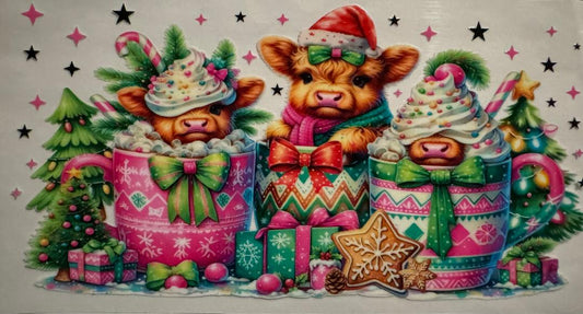 Highland Cow Christmas cup 2