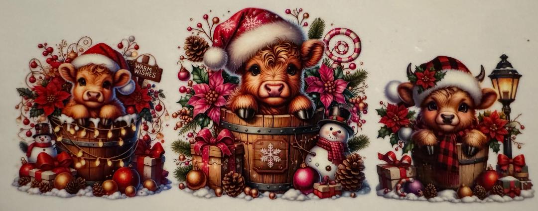 Highland Cow Christmas warm wishes