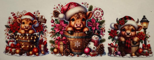 Highland Cow Christmas warm wishes