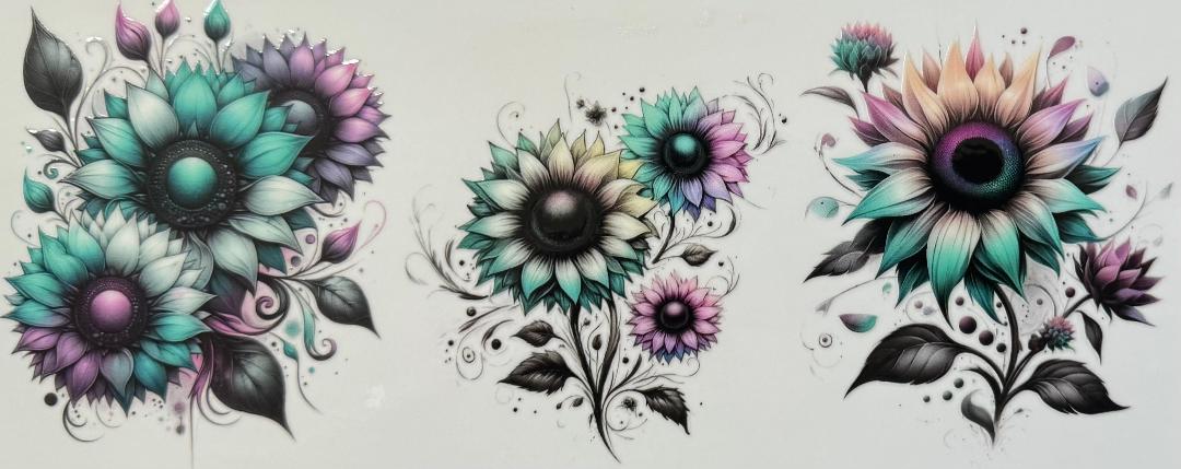 Colorful Sunflowers 2