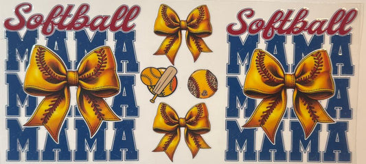 Softball Mama Bows