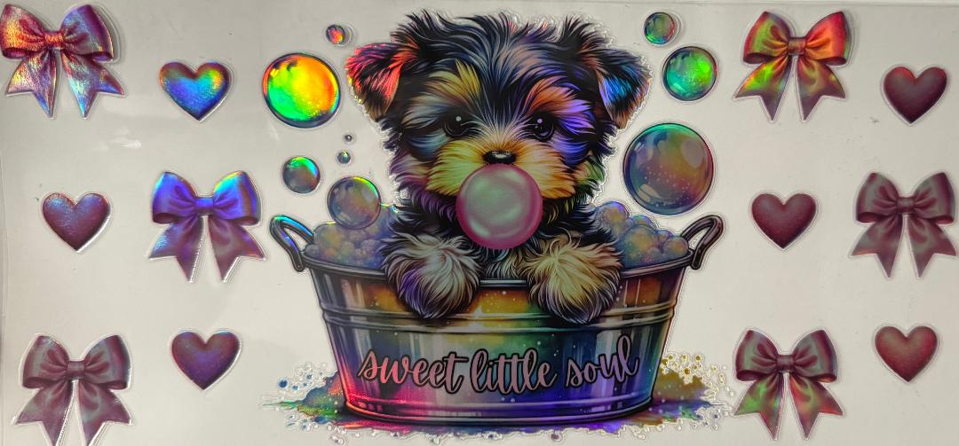 Holographic Yorkie sweet little soul 2 (lighter color)