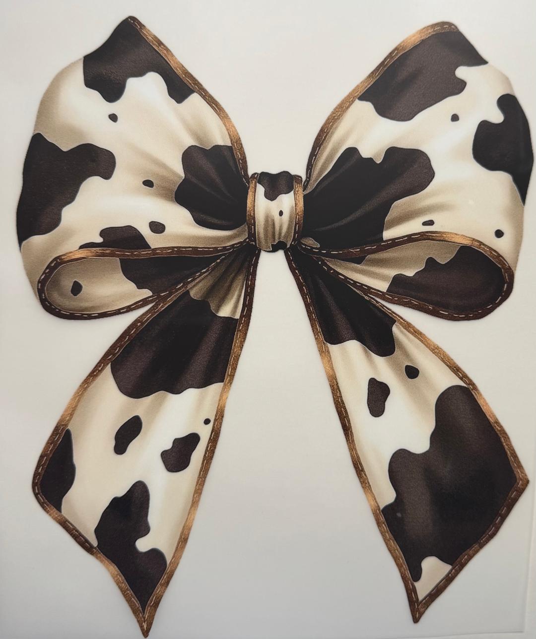 Cow Print Bow