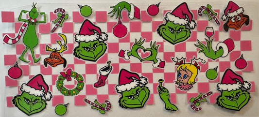 Pink checkered Grinch